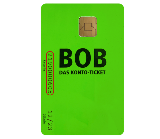 BOB-Karte Vorderseite