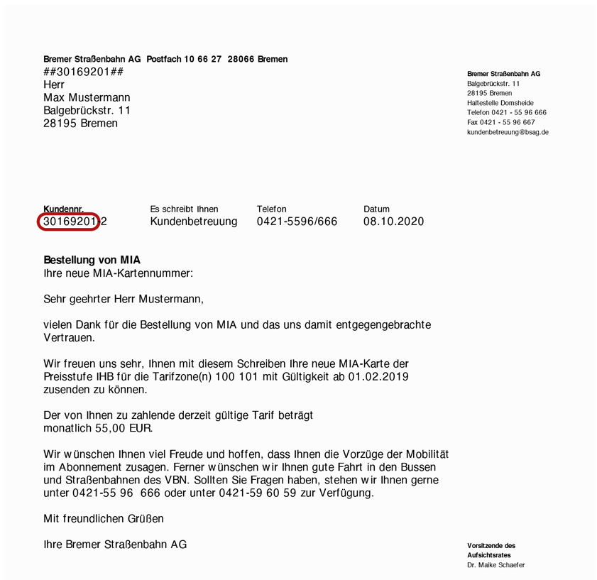 MIA-Anschreiben Briefkopf