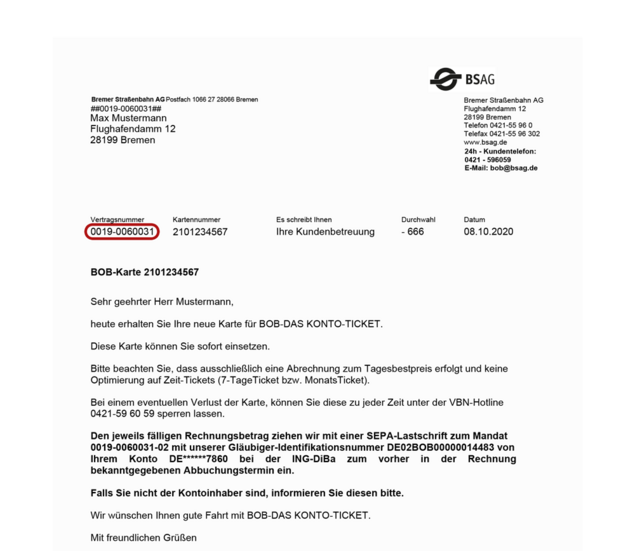 BOB-Anschreiben Briefkopf